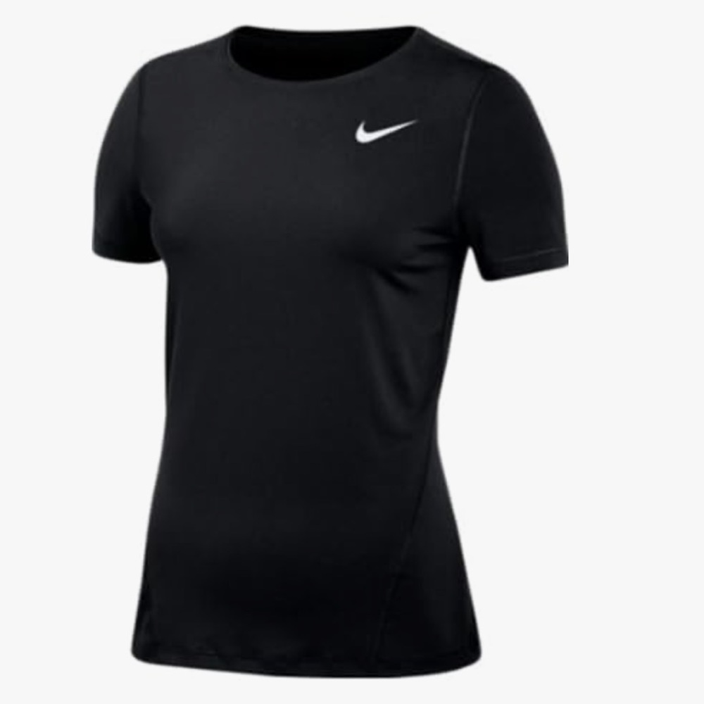 Nike Women's Black Tee with White Logo